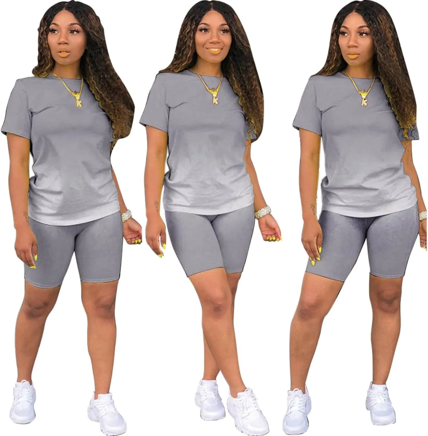 LCMTWX Womens Workout Sets Summer 2pcs Outfits For Women Short Sleeve T Shirts Bodycon Pants 2 Piece Workout Sets For Pink