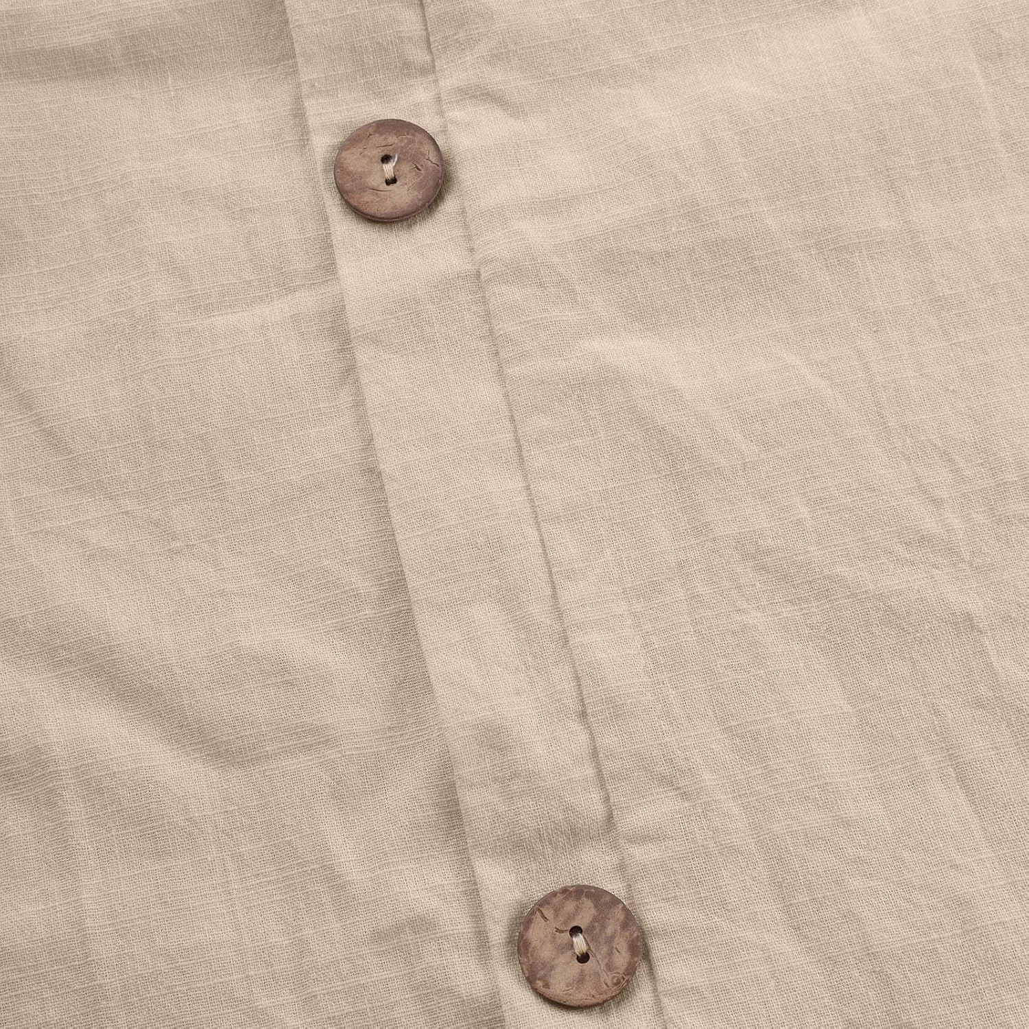 Linen Shirts for Women 2025 Short Sleeve Crewneck Tops Casual Loose Fit Blouses Trendy Summer Button T-Shirt