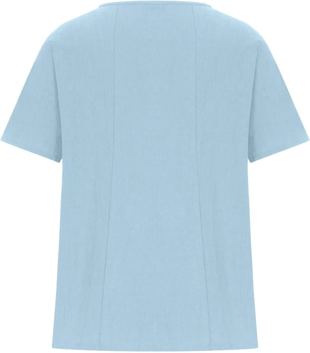 Linen Shirts for Women 2025 Trendy Crewneck Short Sleeve Flower Printed Tees Blouse Summer Lightweight Beach Tee Tops