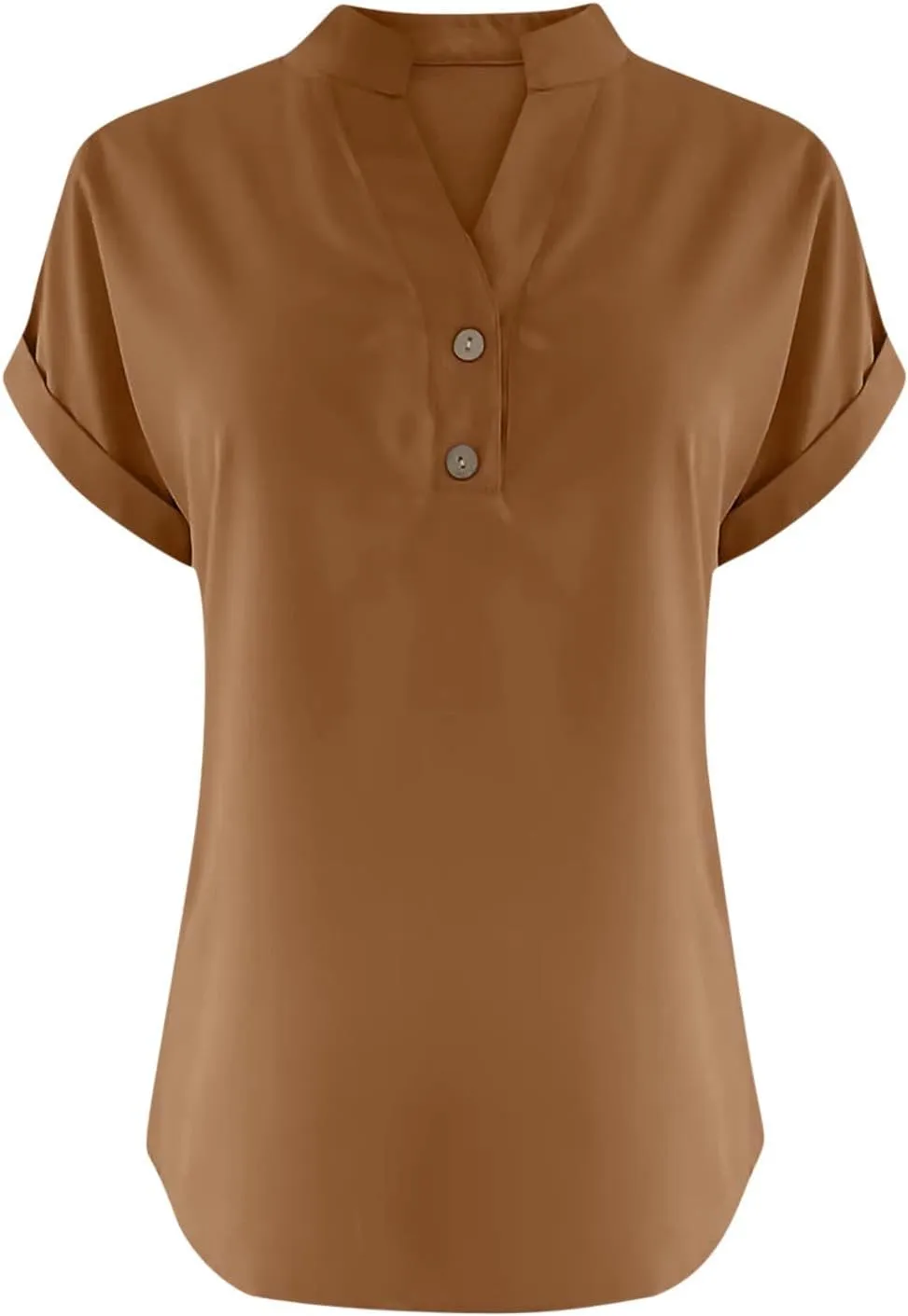 Linen Shirts for Women Summer Short Sleeve Linen Tops V Neck Button Down Shirts Plus Size Tops Dressy Shirt Blouses