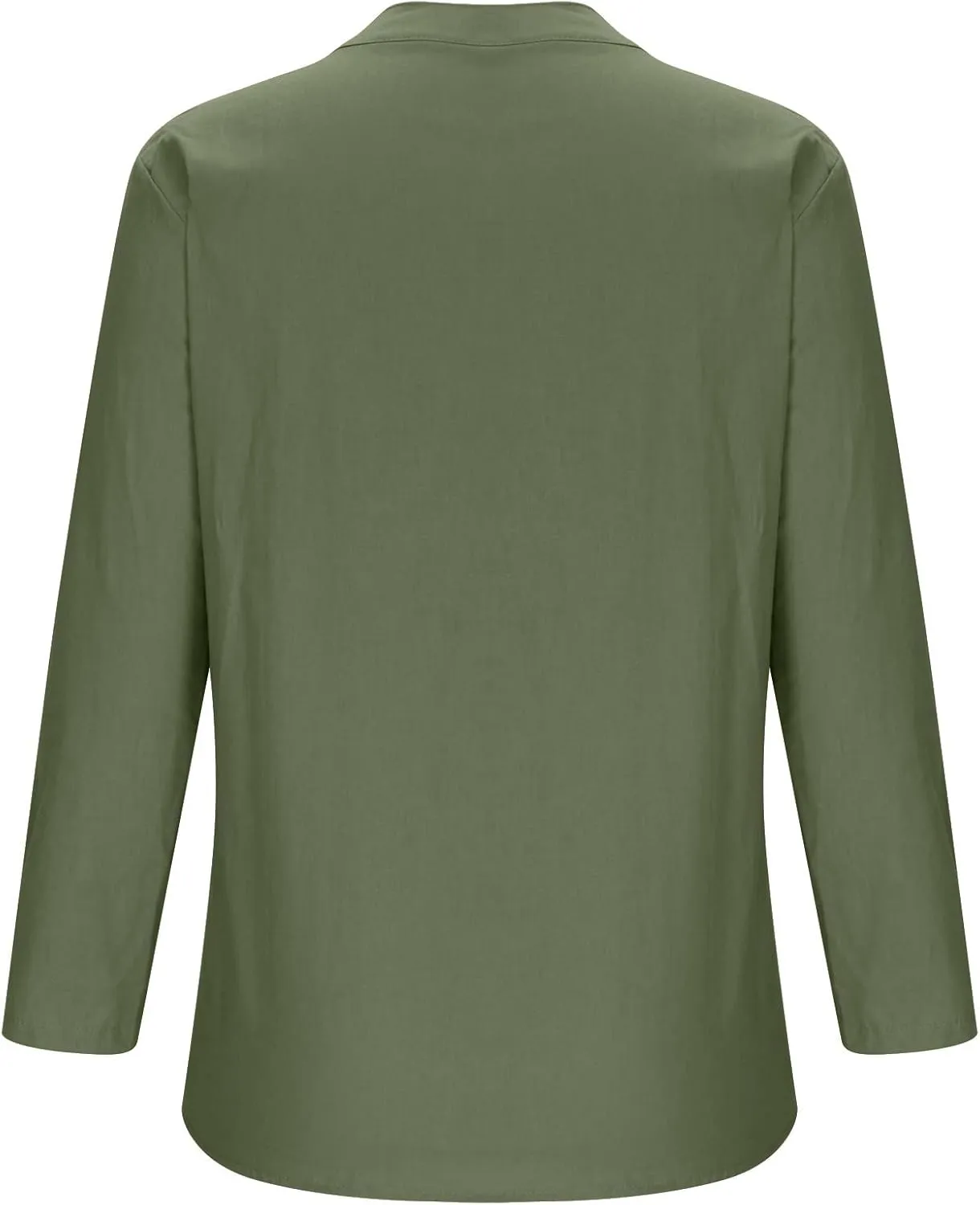Long Sleeve Shirts for Women Cotton Linen Oversized Shirt Button up V Neck Blouse Spring and Summer Casual Tops 2025
