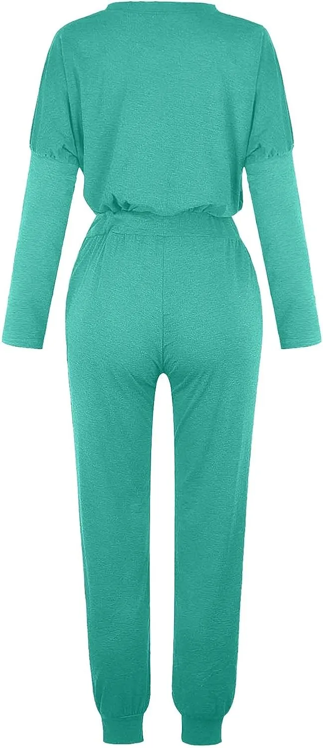 Lounge Sets for Women-2 Piece Sets for Women Jogger Sets for Women Long Sleeve Crewneck Sweatshirts With Sweatpant