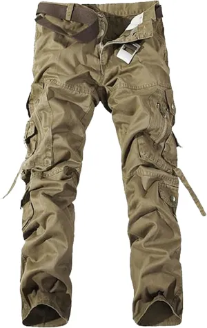 Maiyifu-GJ Men's Casual Cargo Pants Workout Joggers Pants Lightweight Multi-Pockets Cargo Sweatpants Athletic Hiking Trousers