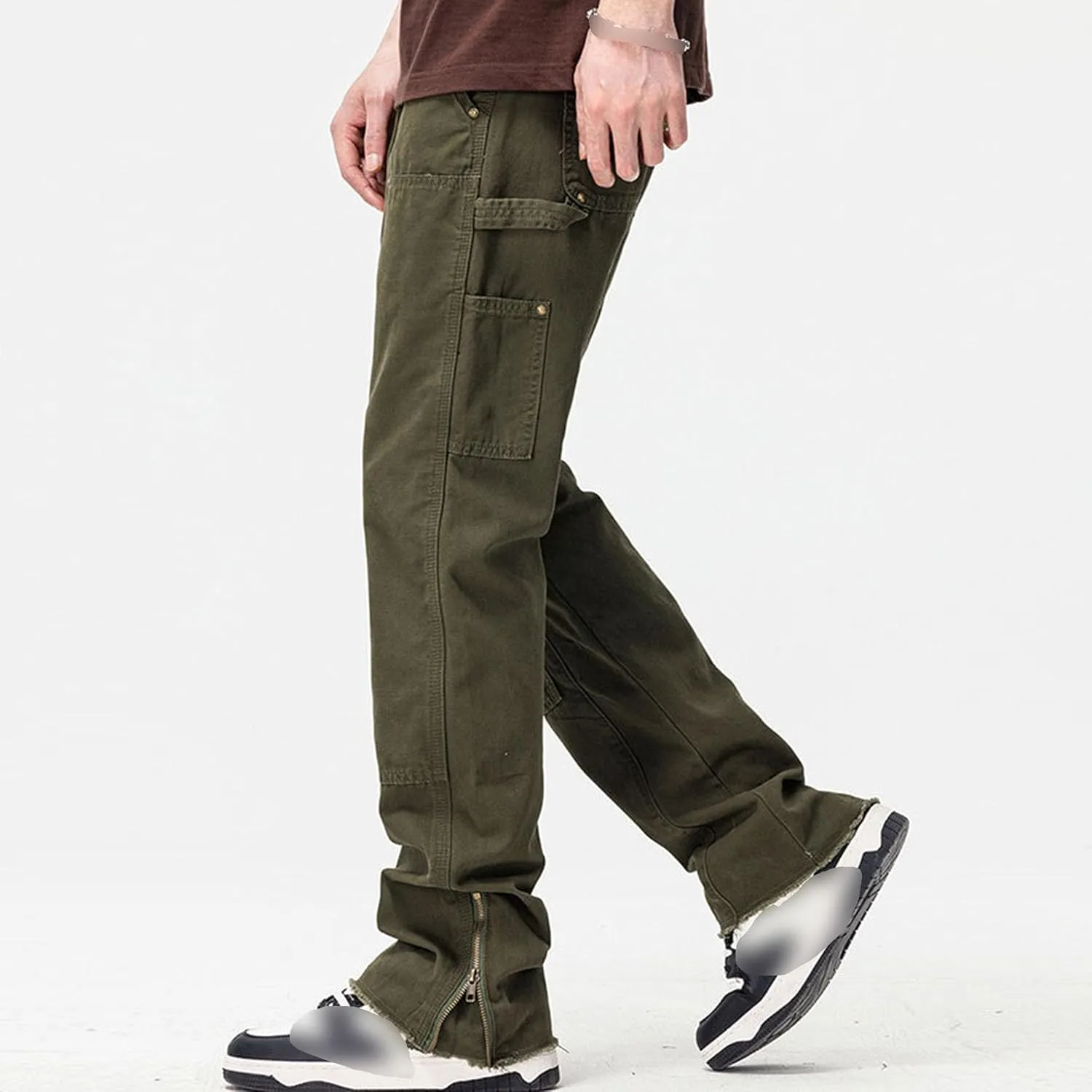 Maiyifu-GJ Men's Lightweight Hiking Cargo Pants Multi Pockets Athletic Joggers Sweatpants Casual Quick Drying Hiking Trousers