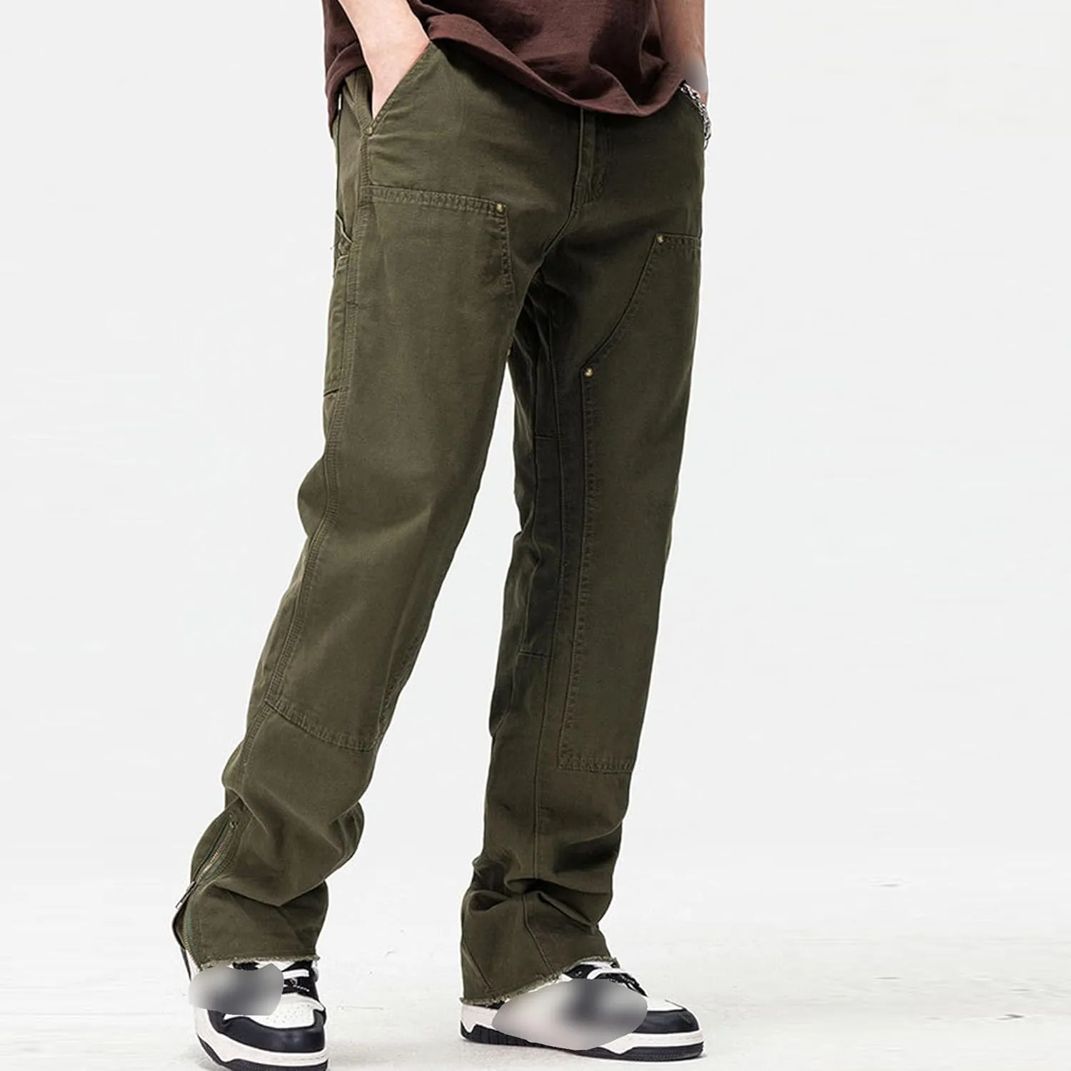 Maiyifu-GJ Men's Lightweight Hiking Cargo Pants Multi Pockets Athletic Joggers Sweatpants Casual Quick Drying Hiking Trousers