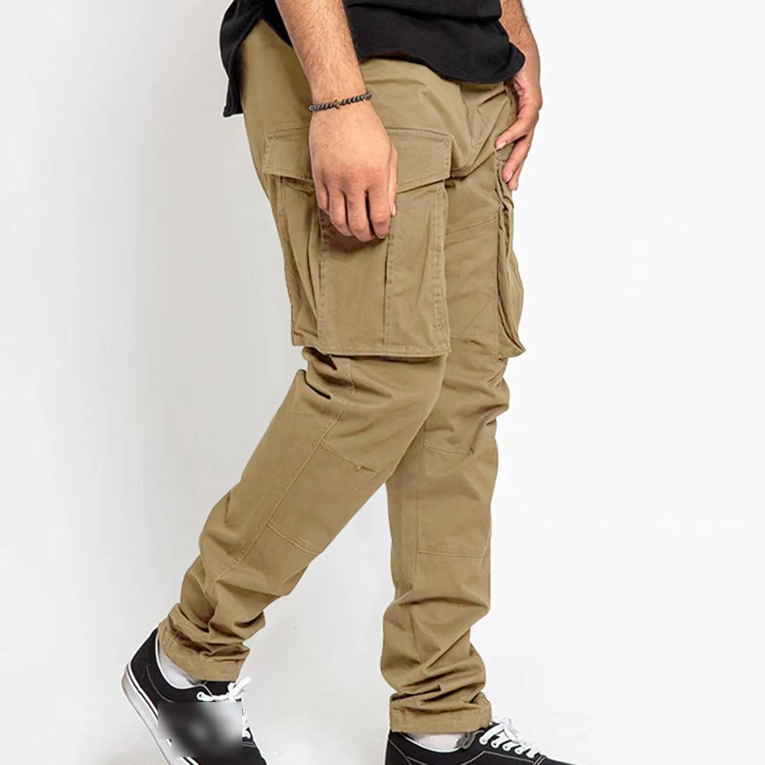 Maiyifu-GJ Men's Lightweight Hiking Cargo Pants Multi Pockets Athletic Joggers Trousers Casual Quick Drying Sweatpants