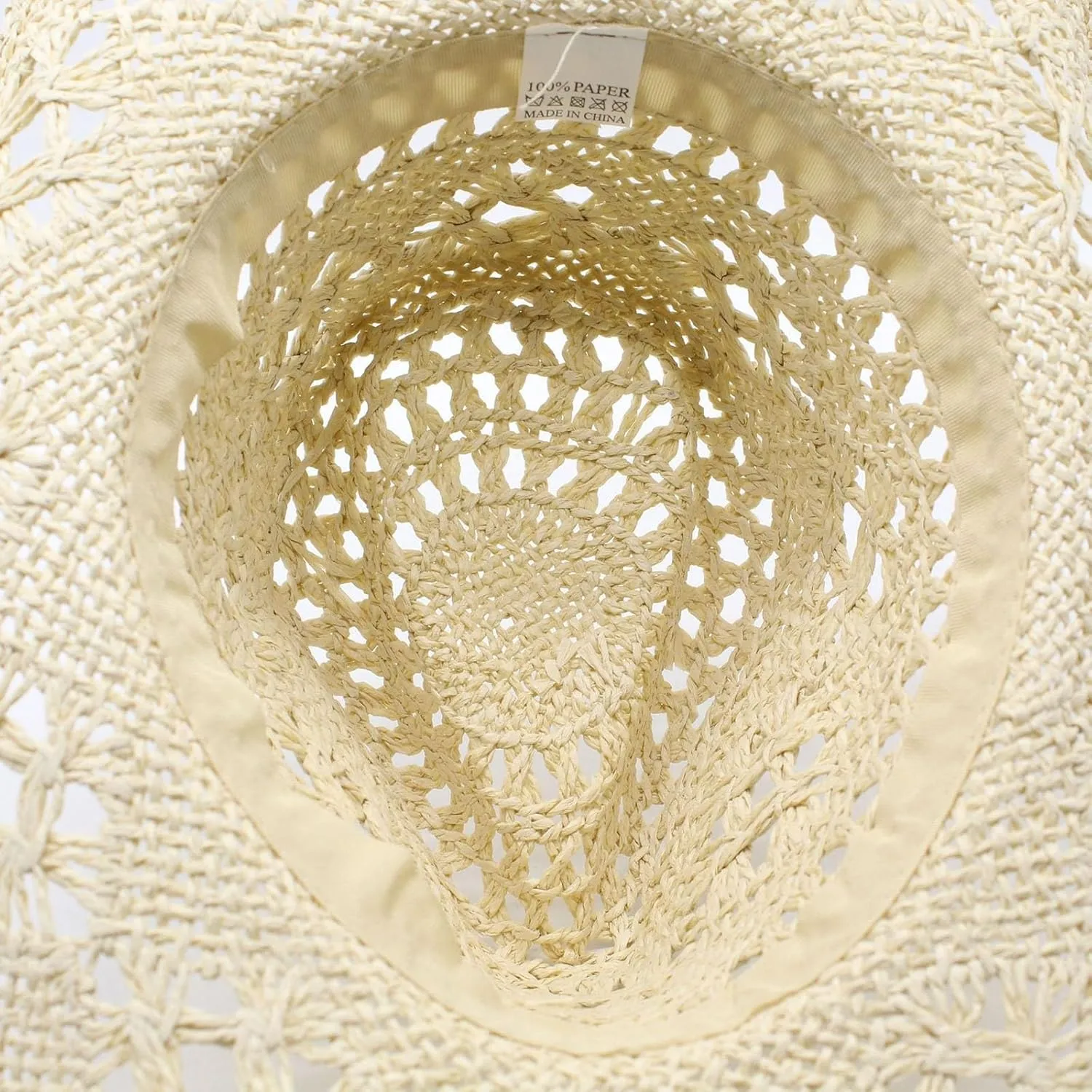 Men Women Cowboy Straw Hats Wide Brim Cowgirl Woven Sun Hat Classic Western Cowboy Caps Summer Beach Cap