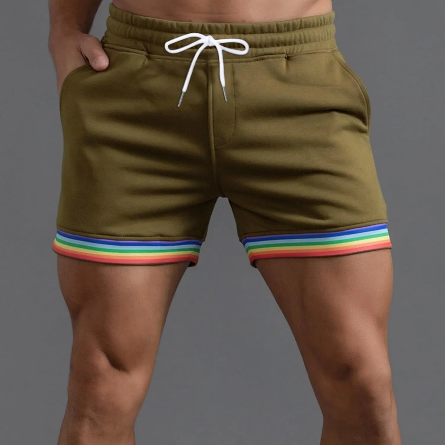 Men's Athletic Shorts Quick Dry Loose-Fit Lightweight Activewear Drawstring Running Workout Gym Shorts with Pockets