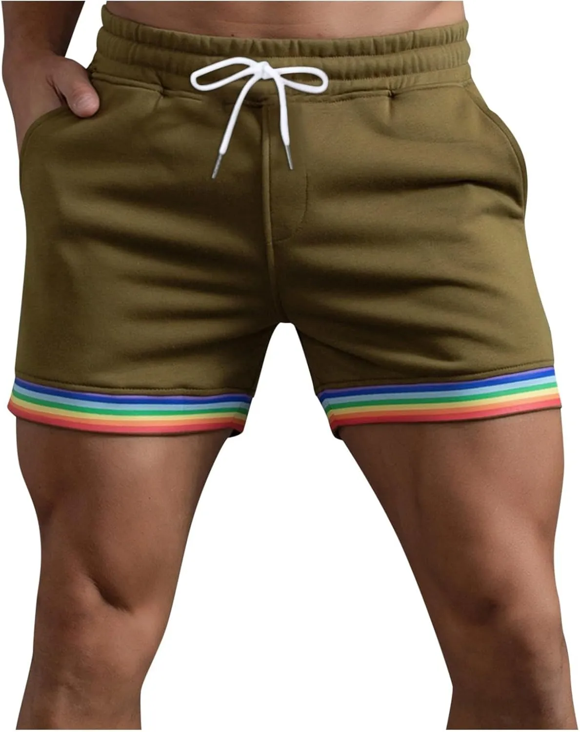 Men's Athletic Shorts Quick Dry Loose-Fit Lightweight Activewear Drawstring Running Workout Gym Shorts with Pockets