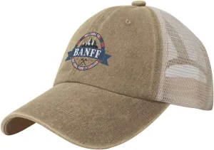 Mens Hats Hiking Snapback Trucker Caps for Womens Hiking Hats Banff National Park Cap