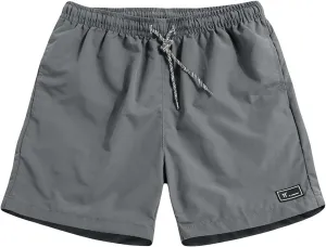 Mens Quick Dry Activewear Workout Shorts Summer Beach Fashion Casual Solid Shorts Elastic Waist Drawstring Pants