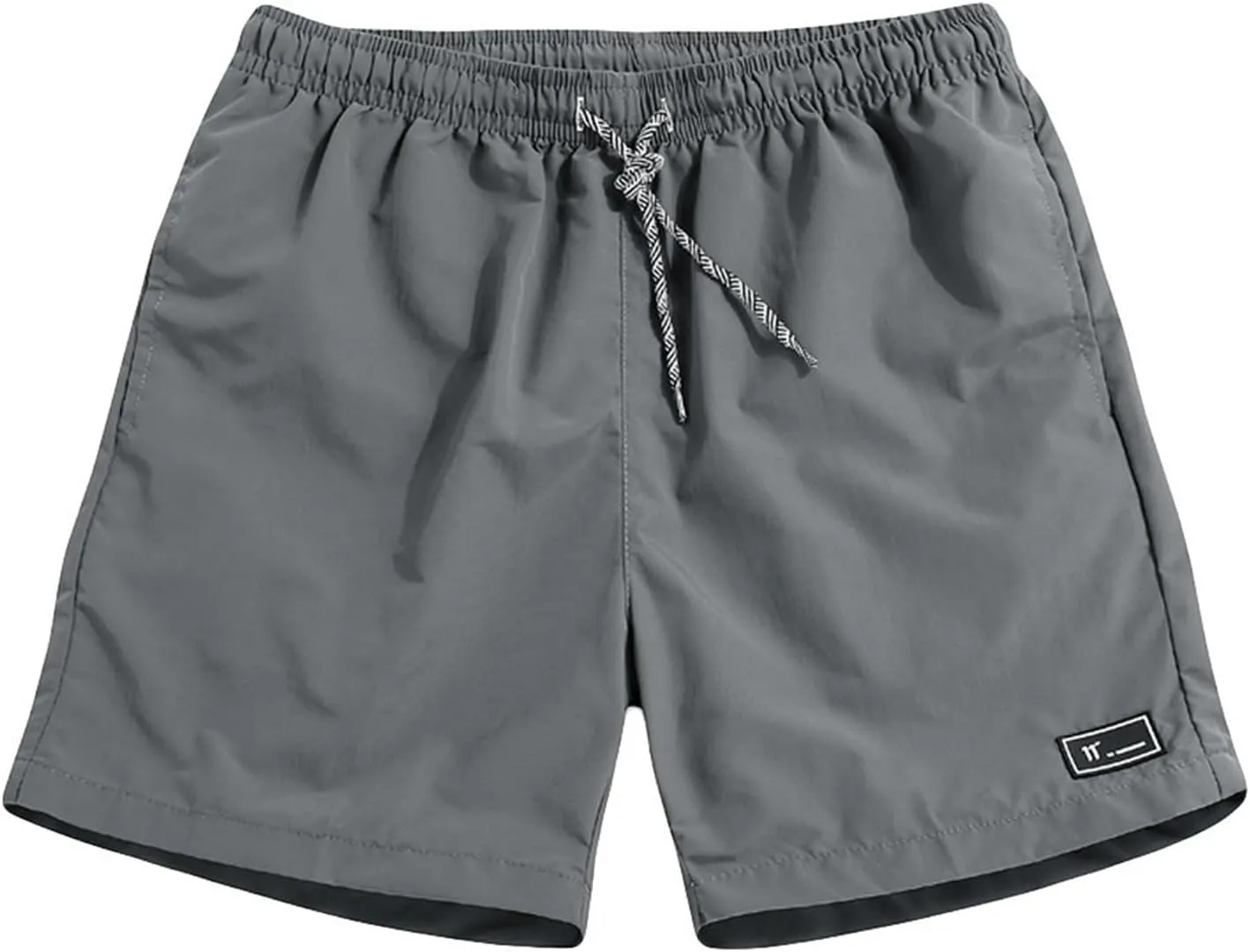 Mens Quick Dry Activewear Workout Shorts Summer Beach Fashion Casual Solid Shorts Elastic Waist Drawstring Pants