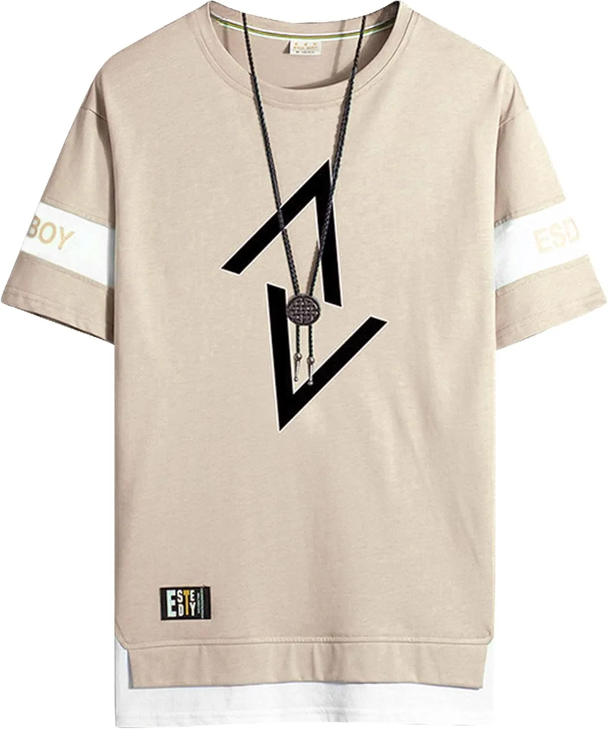 Men's T-Shirts, Crew Neck Soft Cotton Tee Shirt Casual Short Sleeve Tee Shirts for Men