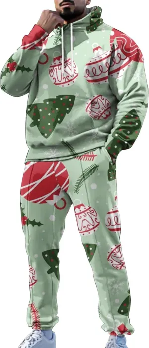 Men's Tracksuit 2 Piece Hooded Athletic Sweatsuits and Sweatpants Suit Jogging Tracksuits for Men Conjuntos