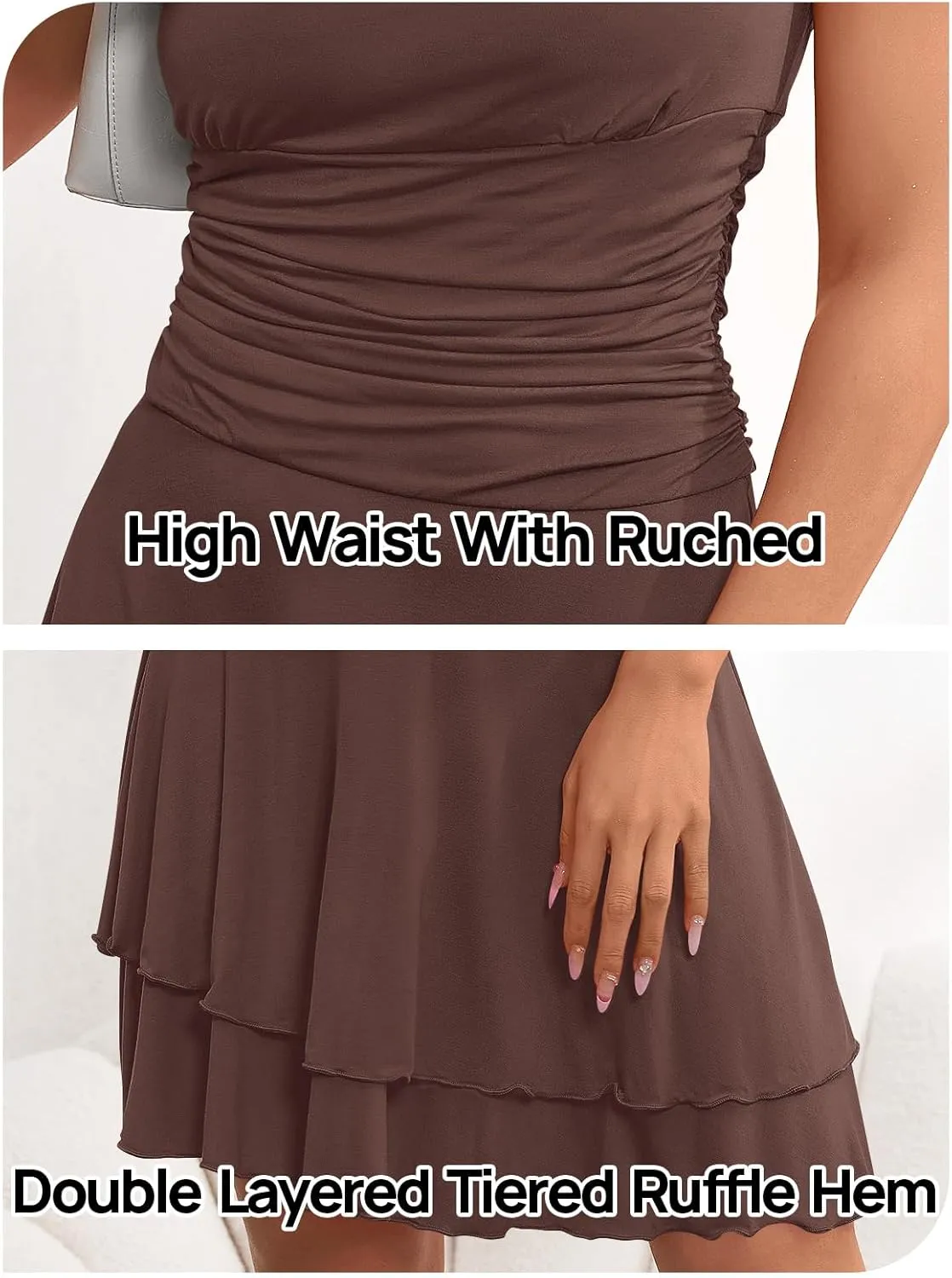 MEROKEETY Women's 2025 Summer Strapless Tube Dress Sexy Off Shoulder Ruffle Tiered Flowy Mini Dresses