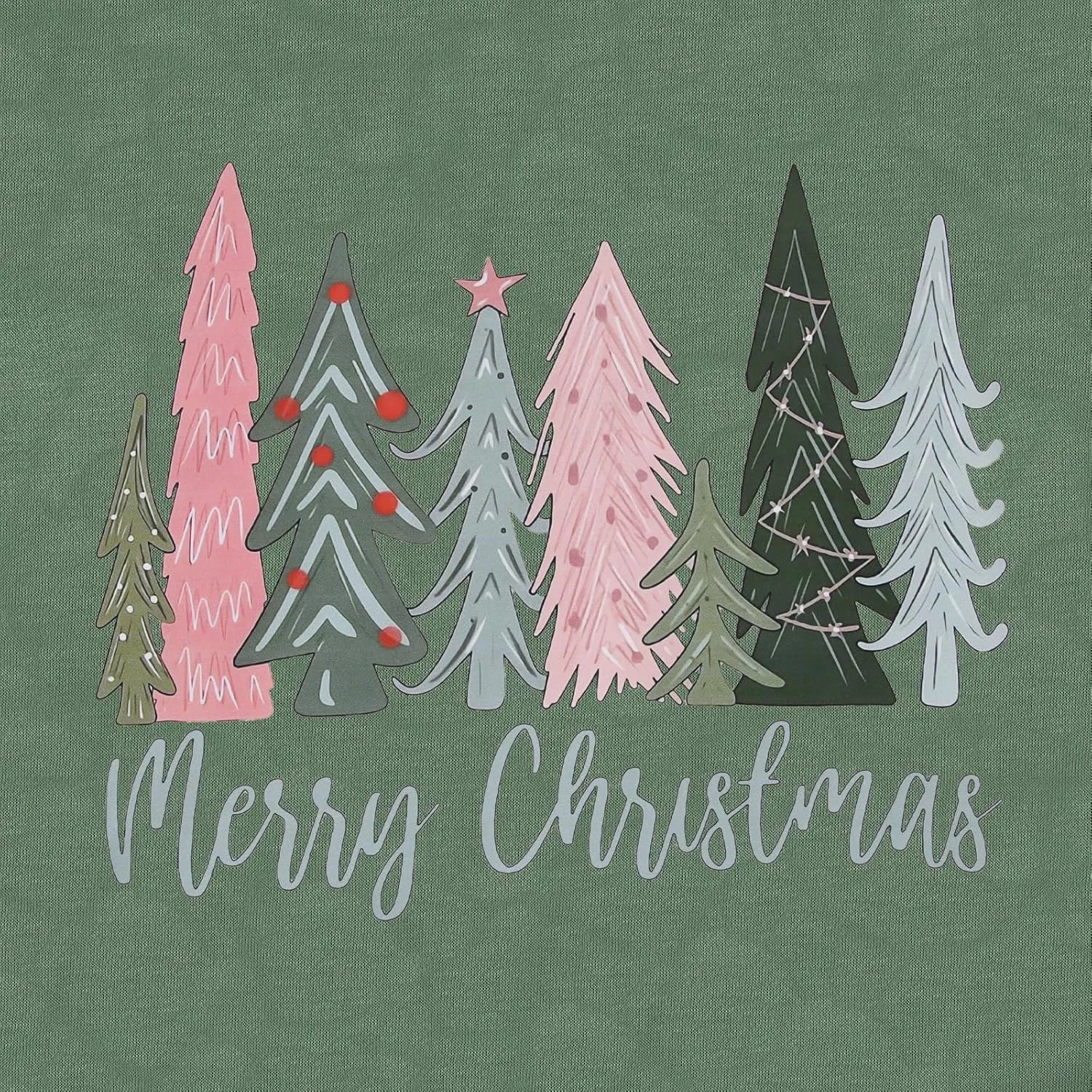 Merry Christmas Sweatshirt for Women Xmas Tree Pullover Shirts Crew Neck Tops Long Sleeve Fall Winter Clothes