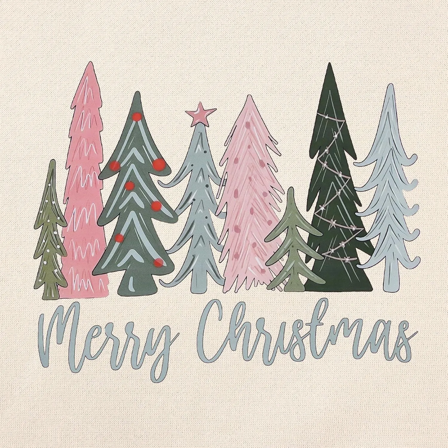 Merry Christmas Sweatshirt for Women Xmas Tree Pullover Shirts Crew Neck Tops Long Sleeve Fall Winter Clothes