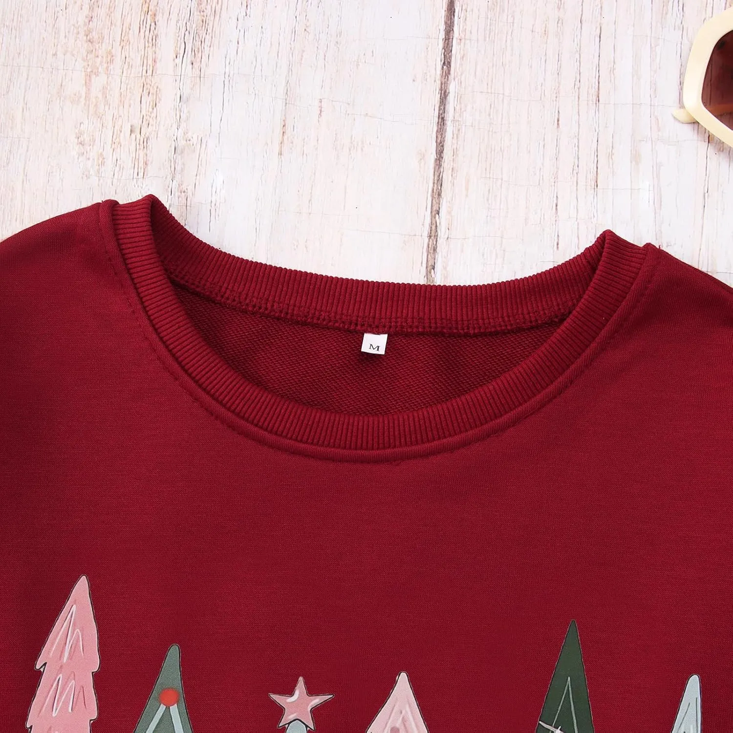 Merry Christmas Sweatshirt for Women Xmas Tree Pullover Shirts Crew Neck Tops Long Sleeve Fall Winter Clothes