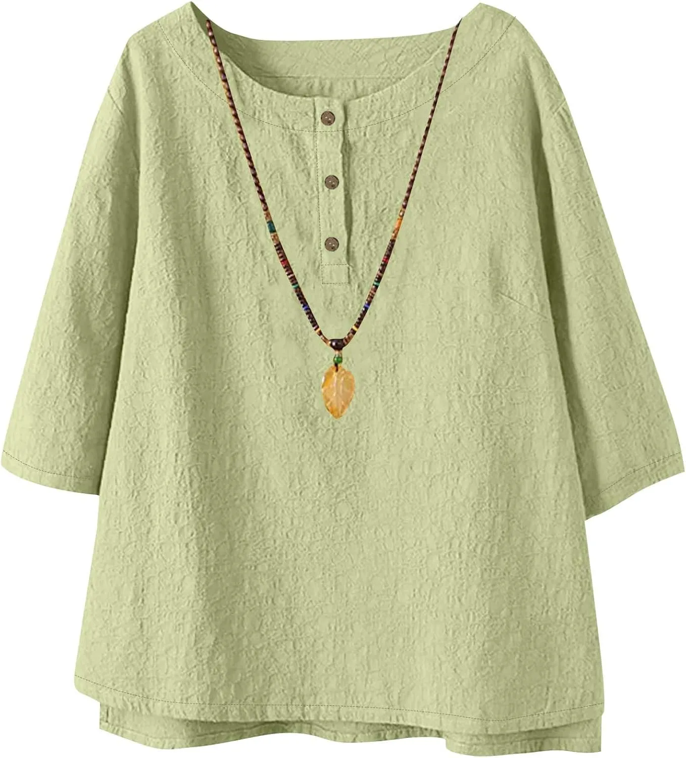 Mexican Embroidered Tops for Women Summer Cotton Linen Shirt Trendy Round Neck Tees Casual Short Sleeve Top