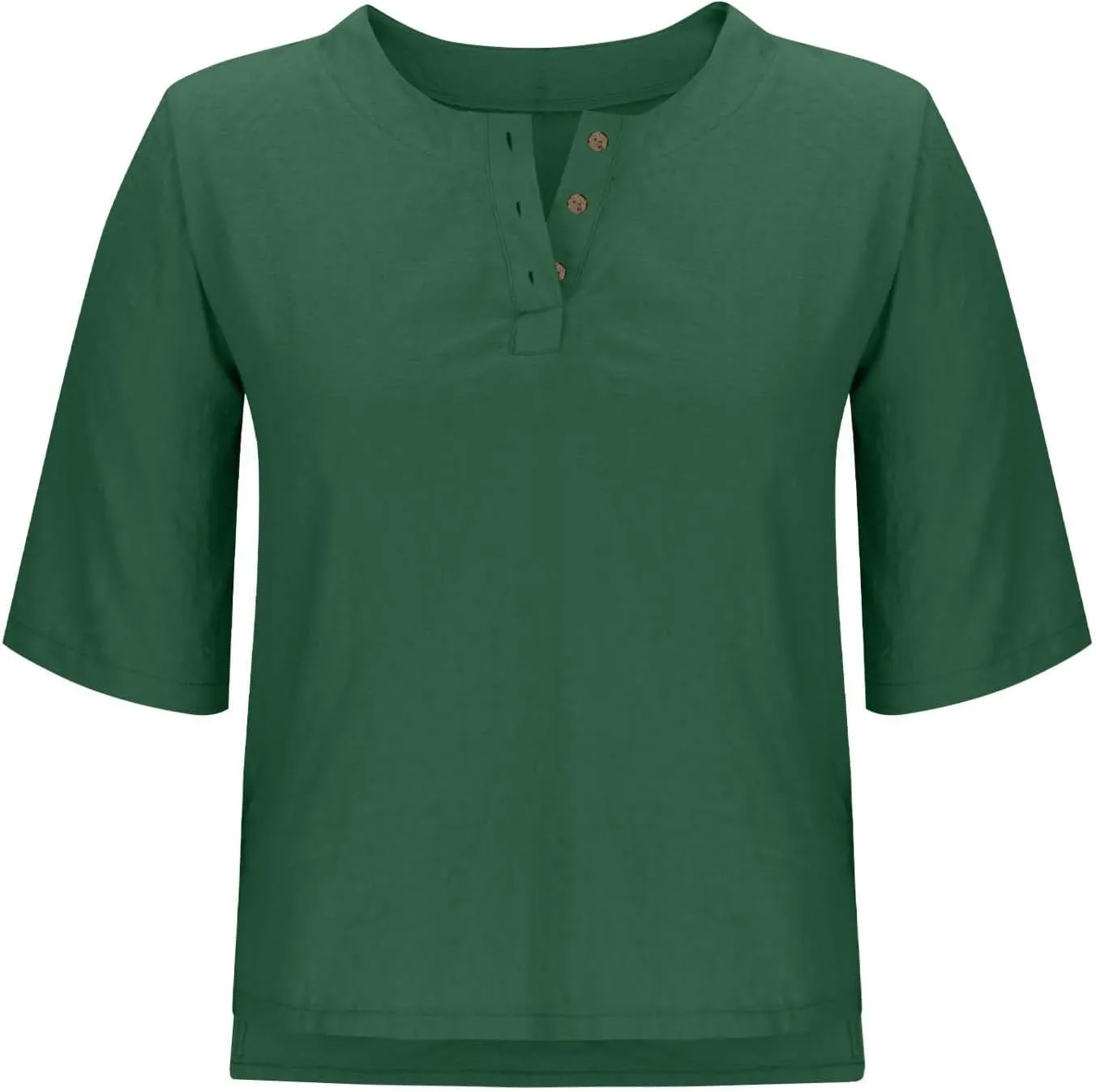 Mexican Embroidered Tops for Women Summer Cotton Linen Shirt Trendy Round Neck Tees Casual Short Sleeve Top