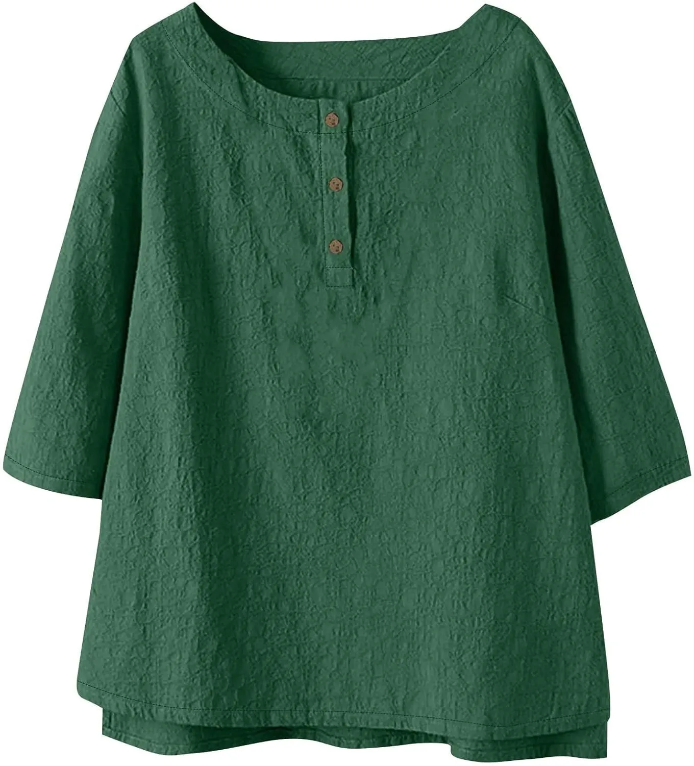 Mexican Embroidered Tops for Women Summer Cotton Linen Shirt Trendy Round Neck Tees Casual Short Sleeve Top