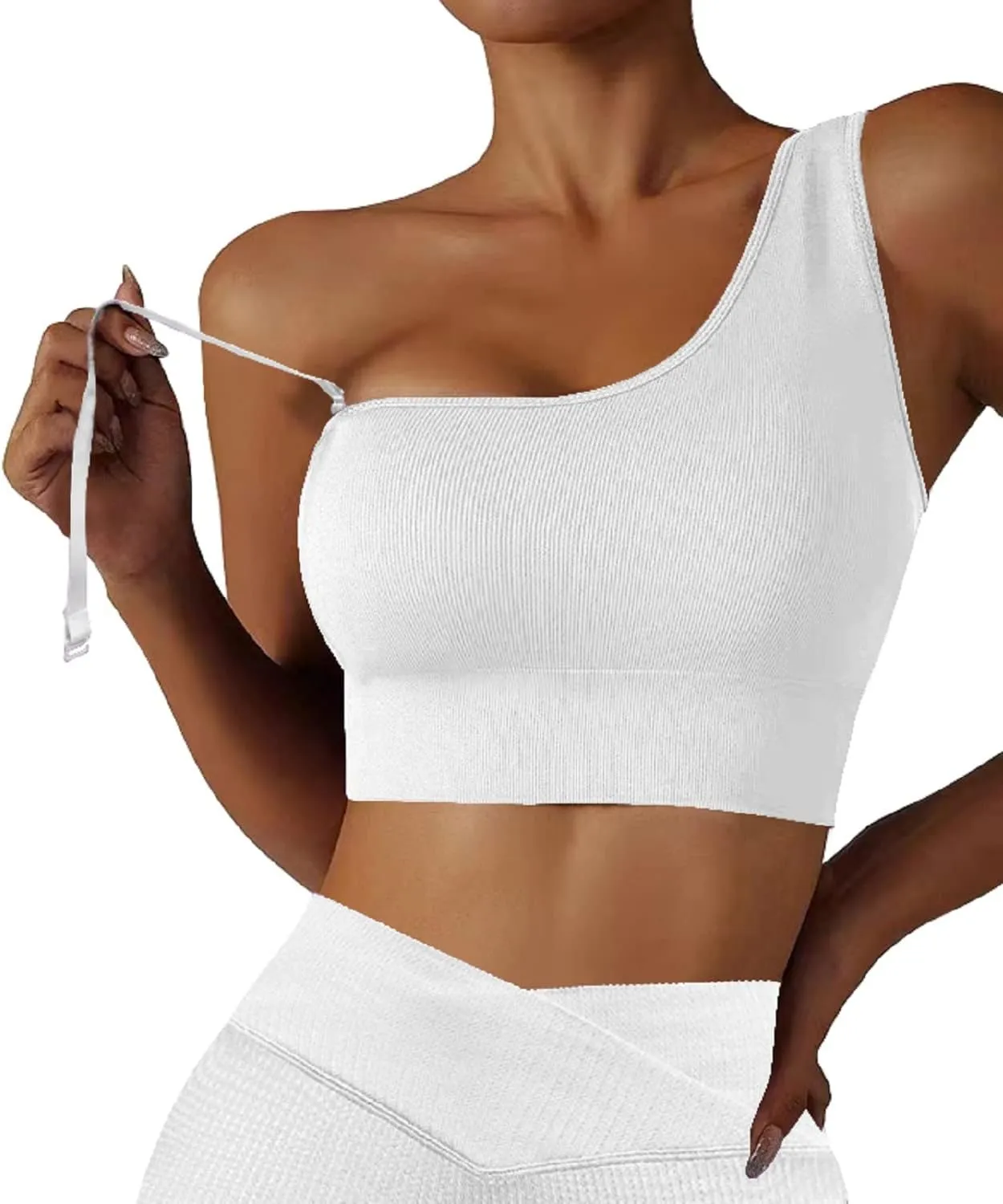 niyokki Workout Sets for Women Two Piece Sexy Summer Sports Bra and Crossover Shorts Matching Workout Set