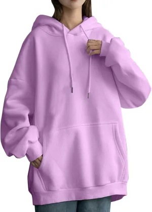 Oversized Sweatshirts for Women Loose Fit Casual Pocket Pullover Hoodies Long Sleeve String Solid Activewear Sweater