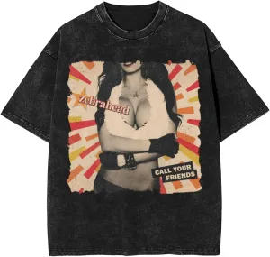 Oversized T Shirt for Men's Y2K Print Vintage Fashion Crewneck Short Sleeve Cotton Tops