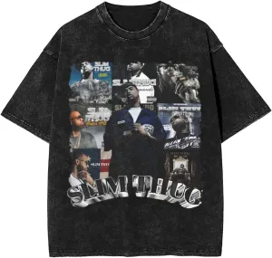 Oversized T Shirt for Men's Y2K Print Vintage Fashion Crewneck Short Sleeve Cotton Tops