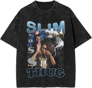 Oversized T Shirt for Men's Y2K Print Vintage Fashion Crewneck Short Sleeve Cotton Tops