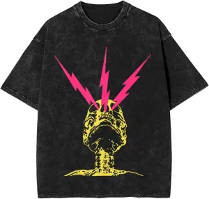 Oversized T Shirt for Men's Y2K Print Vintage Fashion Crewneck Short Sleeve Cotton Tops