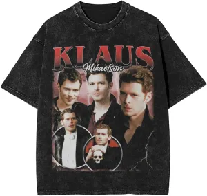 Oversized T Shirt for Men's Y2K Print Vintage Fashion Crewneck Short Sleeve Cotton Tops