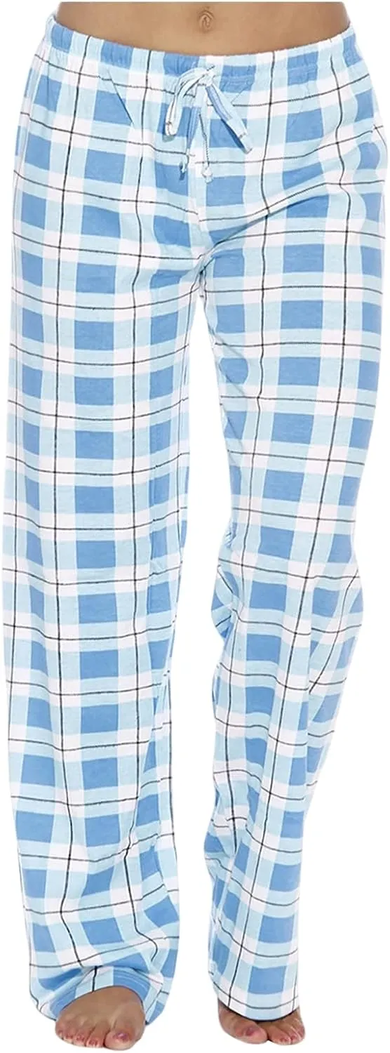 Pajamas Pants for Women Plaid Elastic Waist Sleepwear Pajama Bottom Pants Casual Sleep Lounge Pants