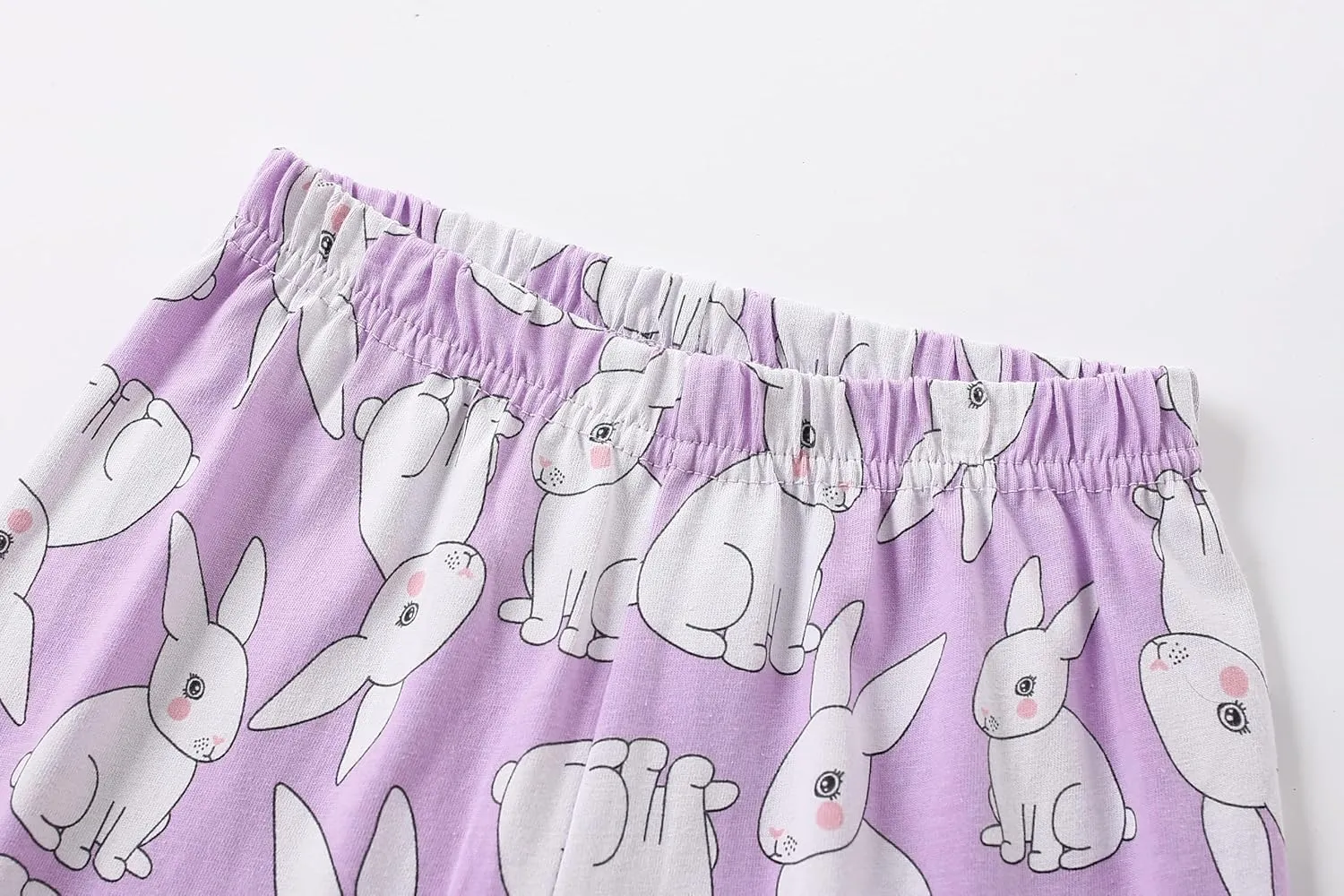 Popshion Little Girls Mermaid Pajamas 2 Piece Set 100% Cotton Sleepwear Toddler Clothes for Kids Baby Ladybug Style PJs