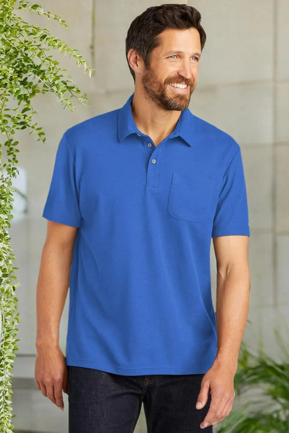 Port Authority C-Free Cotton Blend Pique Pocket Polo