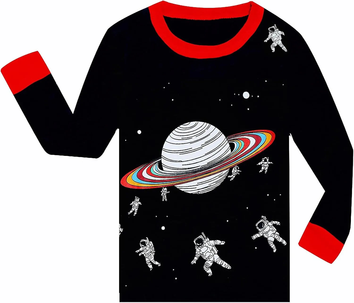 Qtake Fashion Boys Pajamas Planet Winter Long Sleeve Children Set Cotton Little Kids Pjs Sleepwear Size 2-12 year