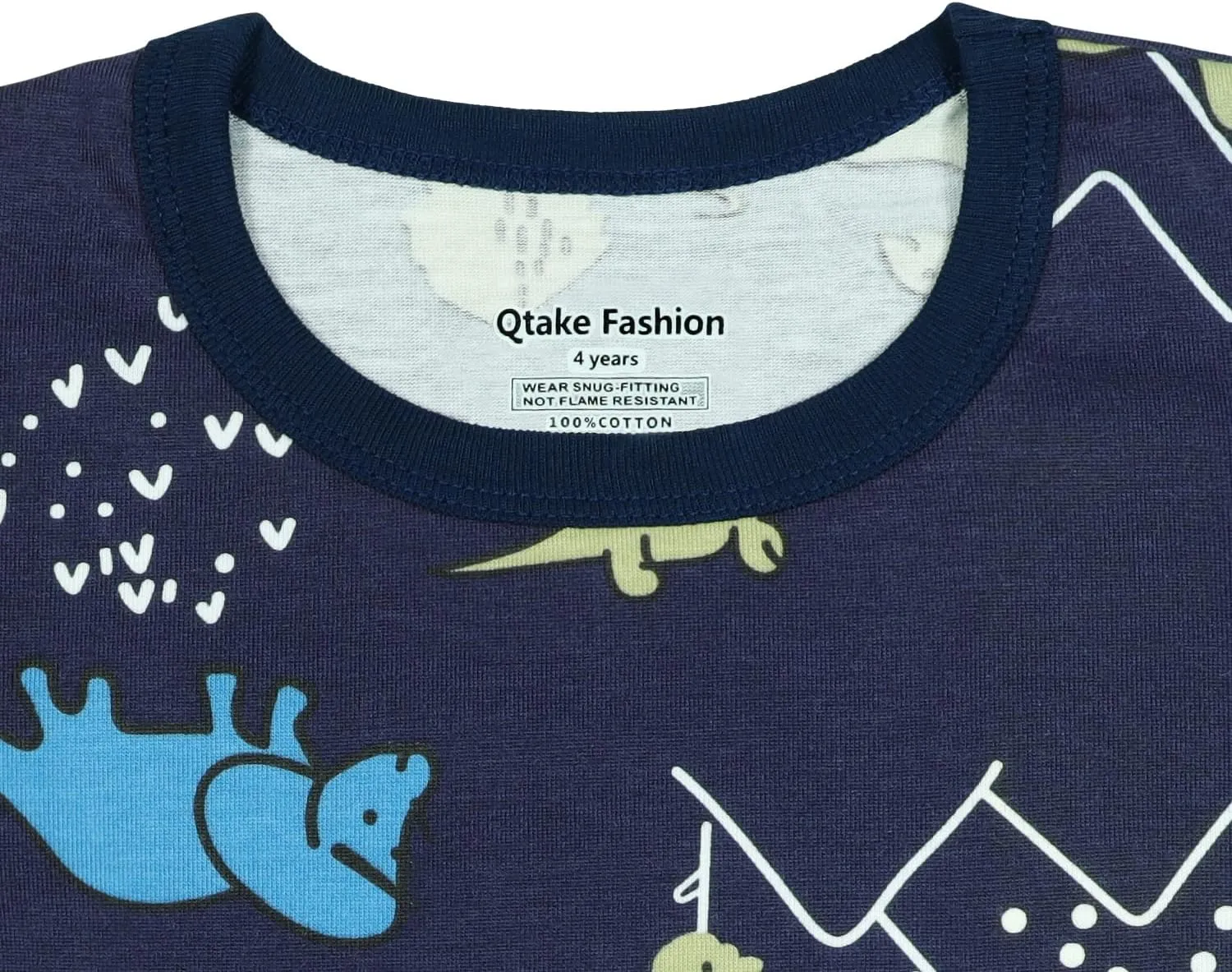 Qtake Fashion Boys Pajamas Planet Winter Long Sleeve Children Set Cotton Little Kids Pjs Sleepwear Size 2-12 year