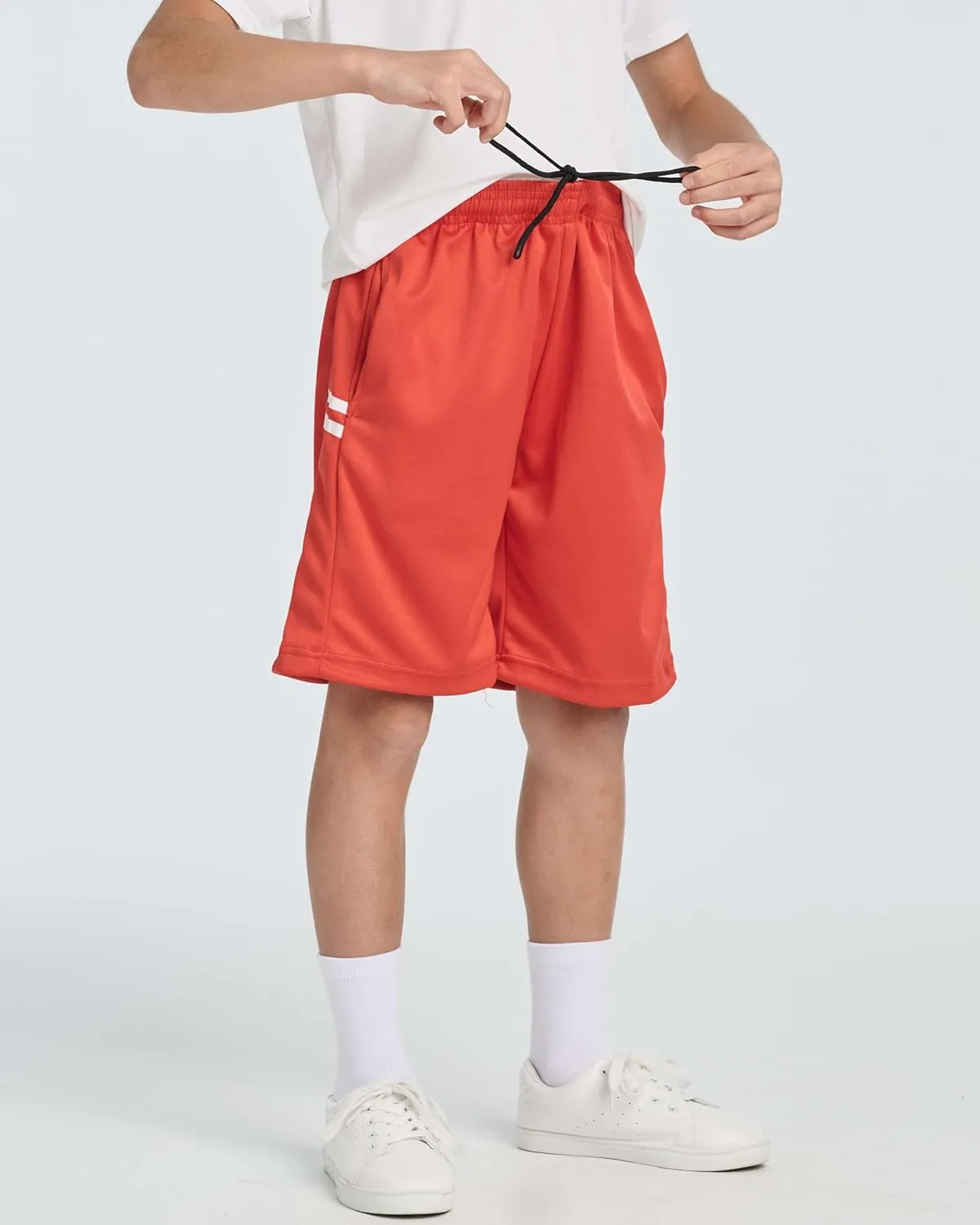 Real Essentials 5 Pack: Boys' Athletic Basketball Shorts with Pockets - Youth Activewear (Ages 4-18)