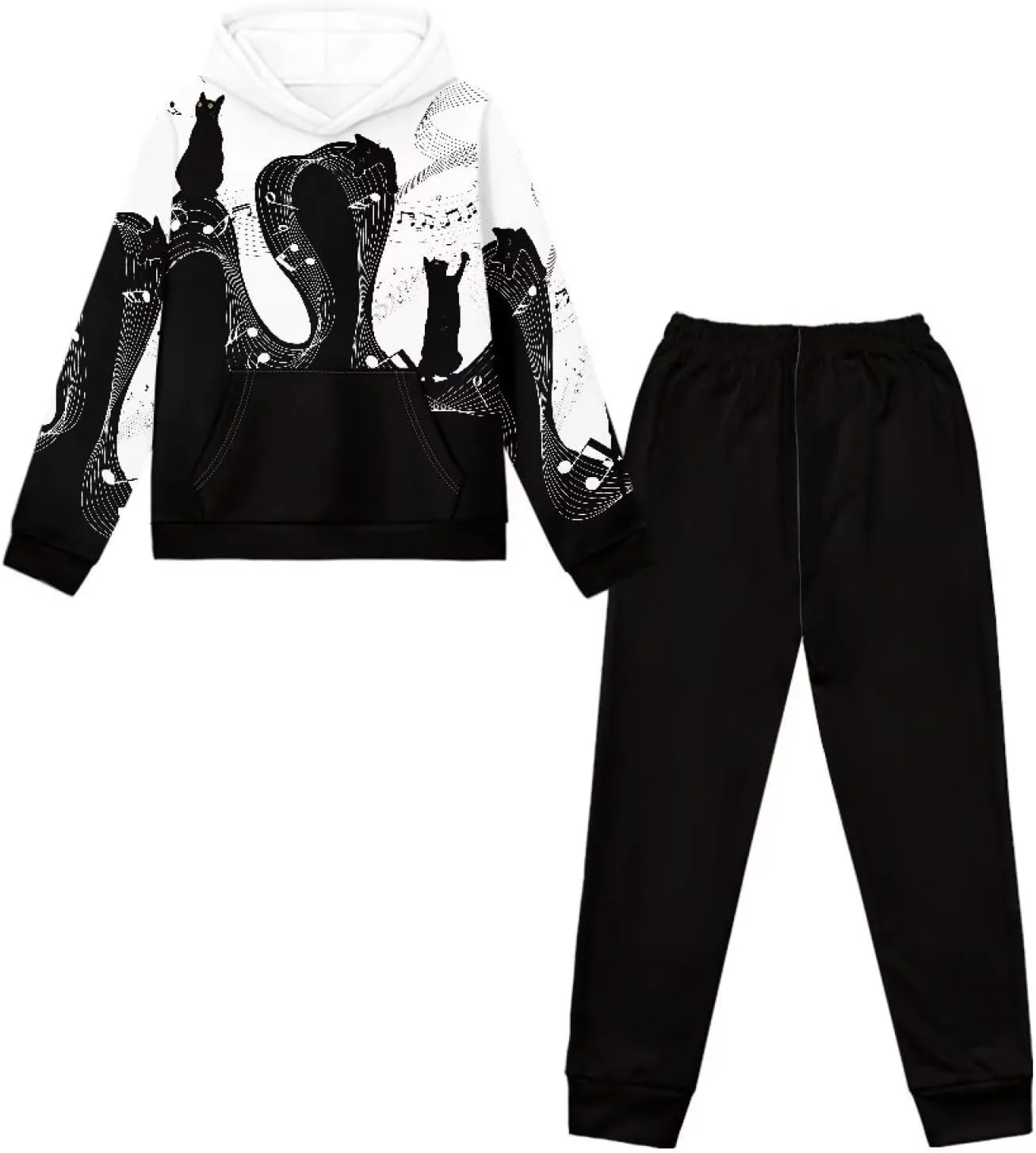 Renewold 2 Pieces Sweatsuits Set Long Sleeve Kids Hoodie Sweatshirt Jogger Sweatpants Girls Tracksuits Activewear