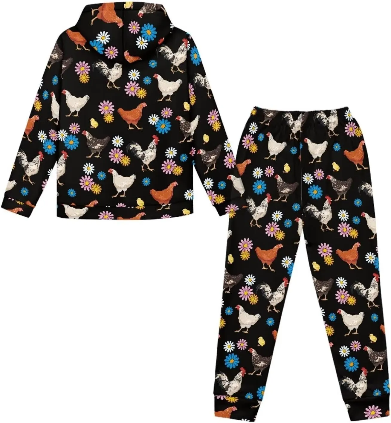 Renewold 2 Pieces Sweatsuits Set Long Sleeve Kids Hoodie Sweatshirt Jogger Sweatpants Girls Tracksuits Activewear