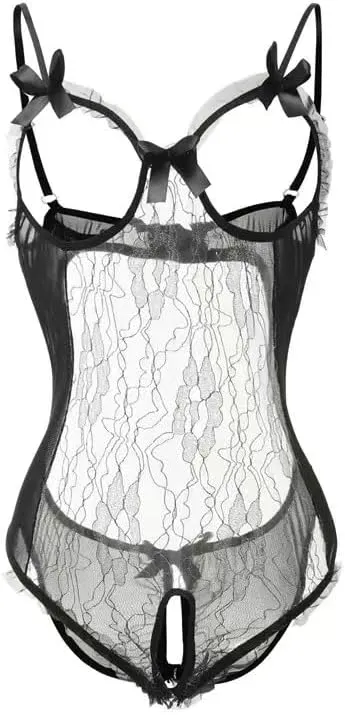 Sexy Lingerie for Women One Piece Lace Babydoll Sleepwear Bodysuit Nightie Plus Size Valentine's Day Lingerie Bodysuit
