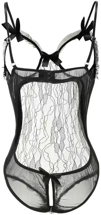 Sexy Lingerie for Women One Piece Lace Babydoll Sleepwear Bodysuit Nightie Plus Size Valentine's Day Lingerie Bodysuit
