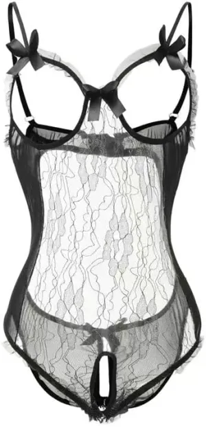 Sexy Lingerie for Women One Piece Lace Babydoll Sleepwear Bodysuit Nightie Plus Size Valentine's Day Lingerie Bodysuit