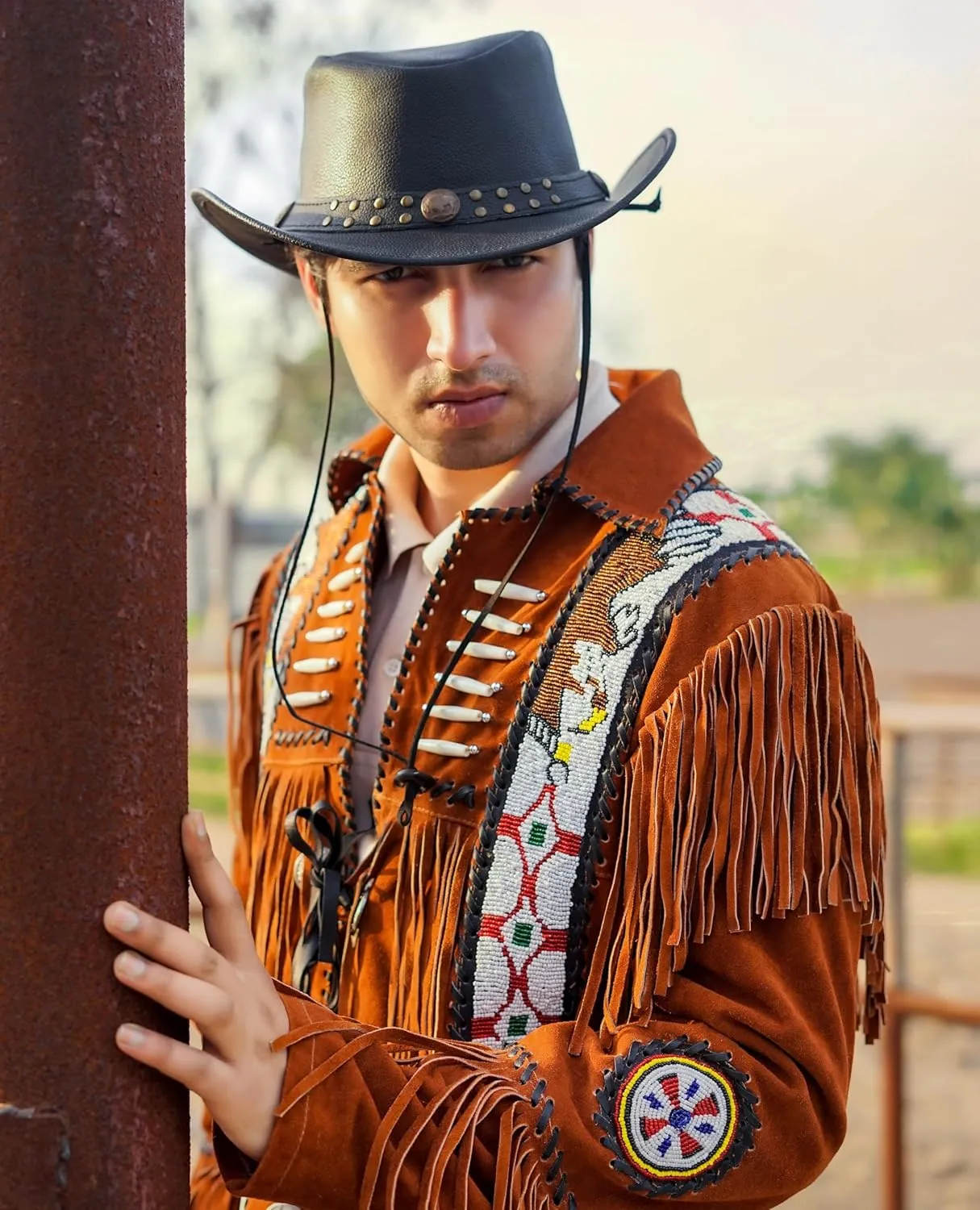Shapeable Leather Cowboy hat into Outback hat Western Vintage Australian Hats for Men & Women