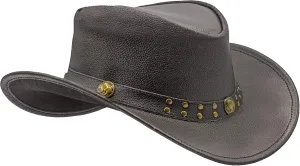 Shapeable Leather Cowboy hat into Outback hat Western Vintage Australian Hats for Men & Women