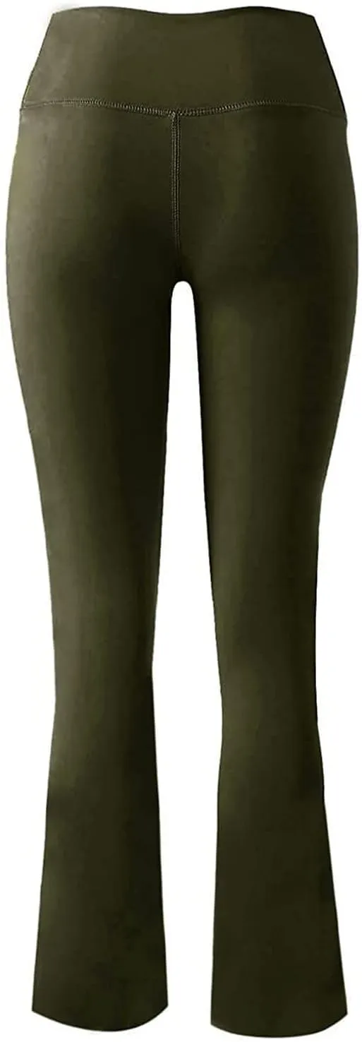SMIDOW Womens High Waisted Bell Bottom Pants Flare Leggings Firm Compression Yoga Leggings Dance Pants Activewear