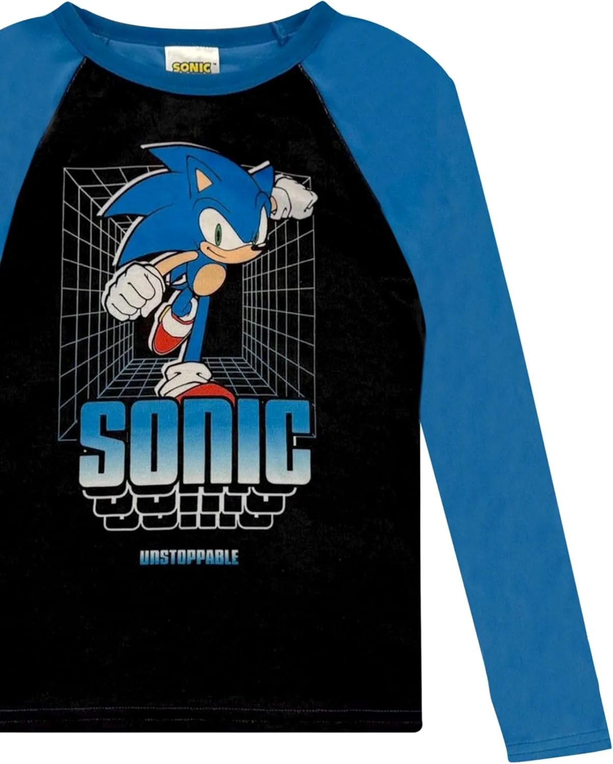 Sonic The Hedgehog Boys Pajama Set - 2 Piece Sleepwear with Fleece Long Sleeve Top & Pants - Kids Pajamas - Official Product