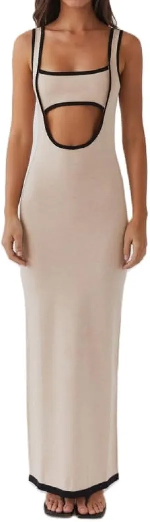 Spaghetti Strap Sleeveless Cut Out Maxi Dress Backless Slim Fit Split Long Dress Halter Night Party Dress Summer Wear