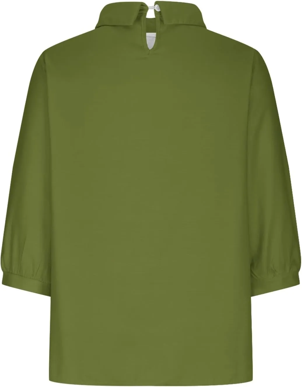 Summer Cotton Linen Gauze Shirts Comfy Shift Breathable Lounge Top Loose Fit 3/4 Sleeve Lapel T Shirt Plain Blouse