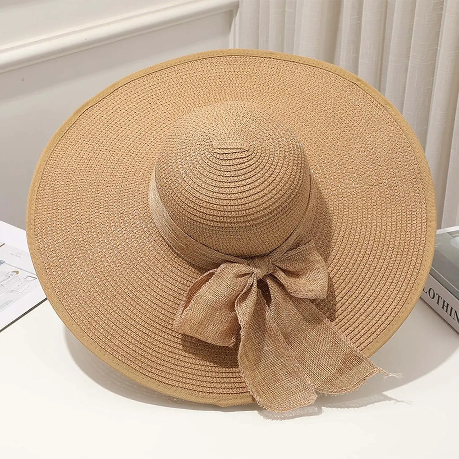 Sun Hat Womens Wide Brim Foldable Straw Hats Beach Sun Hats for Women Floppy Summer Hats UPF 50 